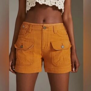 Pilcro Camp Women's Mustard Cargo Shorts